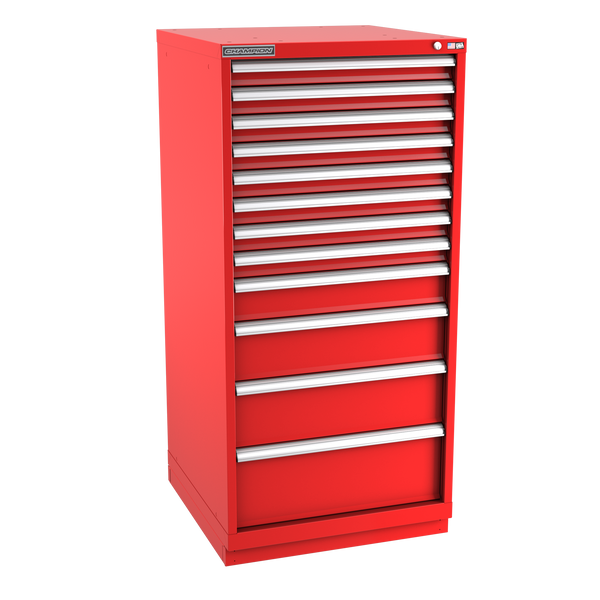 12-Drawer Modular Cabinet SW1202 | 28-1/4"W x 59-1/2"H x 28-1/2"D red