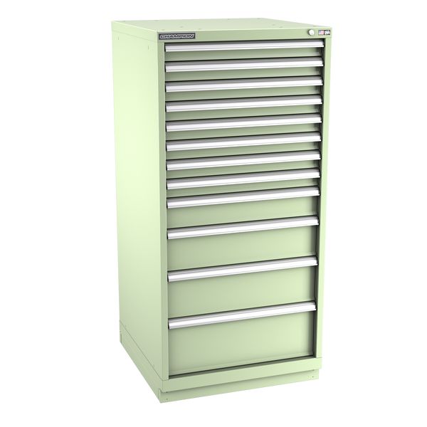 12-Drawer Modular Cabinet SW1202 | 28-1/4"W x 59-1/2"H x 28-1/2"D seafoam green