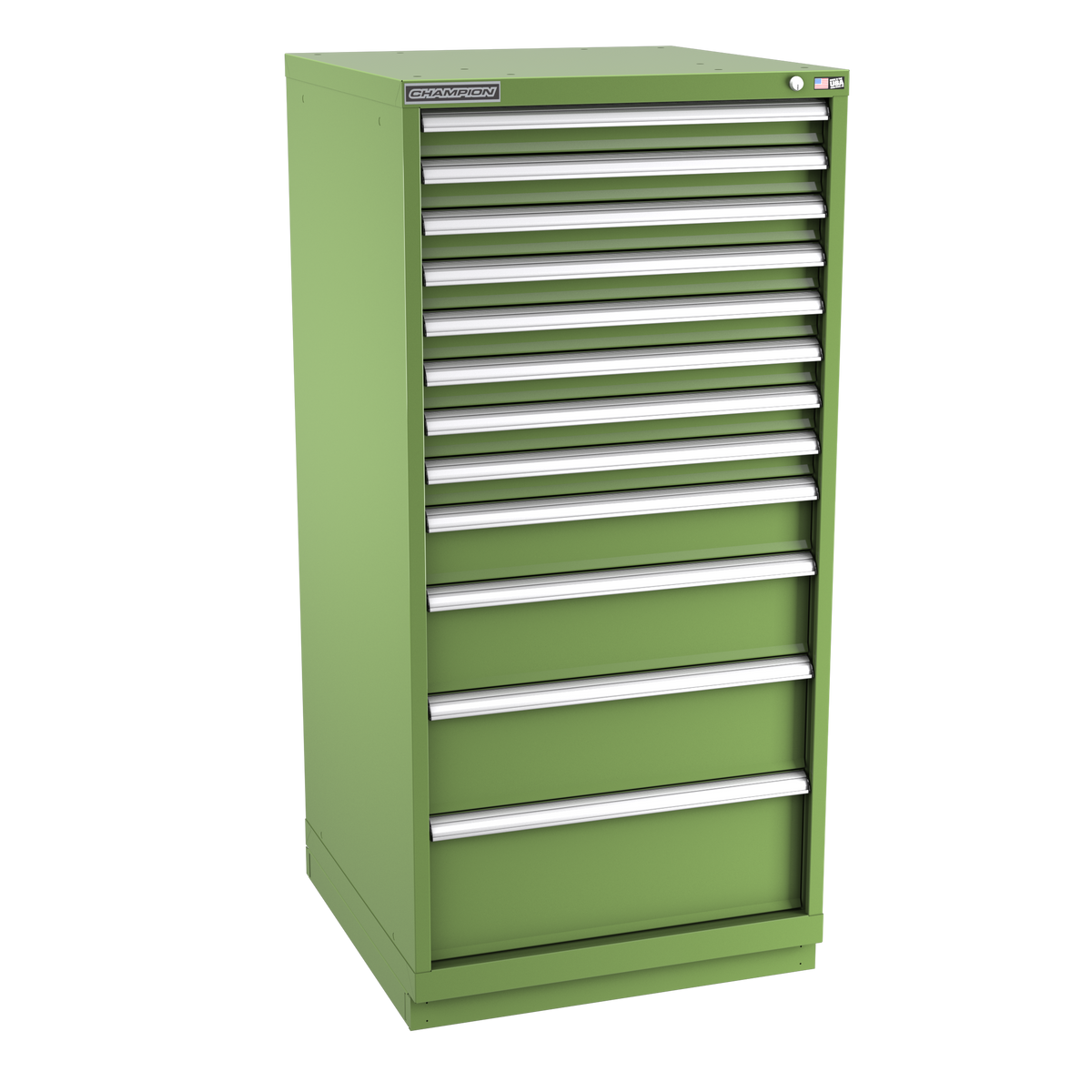 12-Drawer Modular Cabinet SW1202 | 28-1/4"W x 59-1/2"H x 28-1/2"D vista green