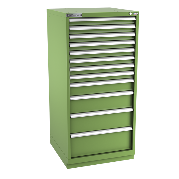 12-Drawer Modular Cabinet SW1202 | 28-1/4"W x 59-1/2"H x 28-1/2"D vista green