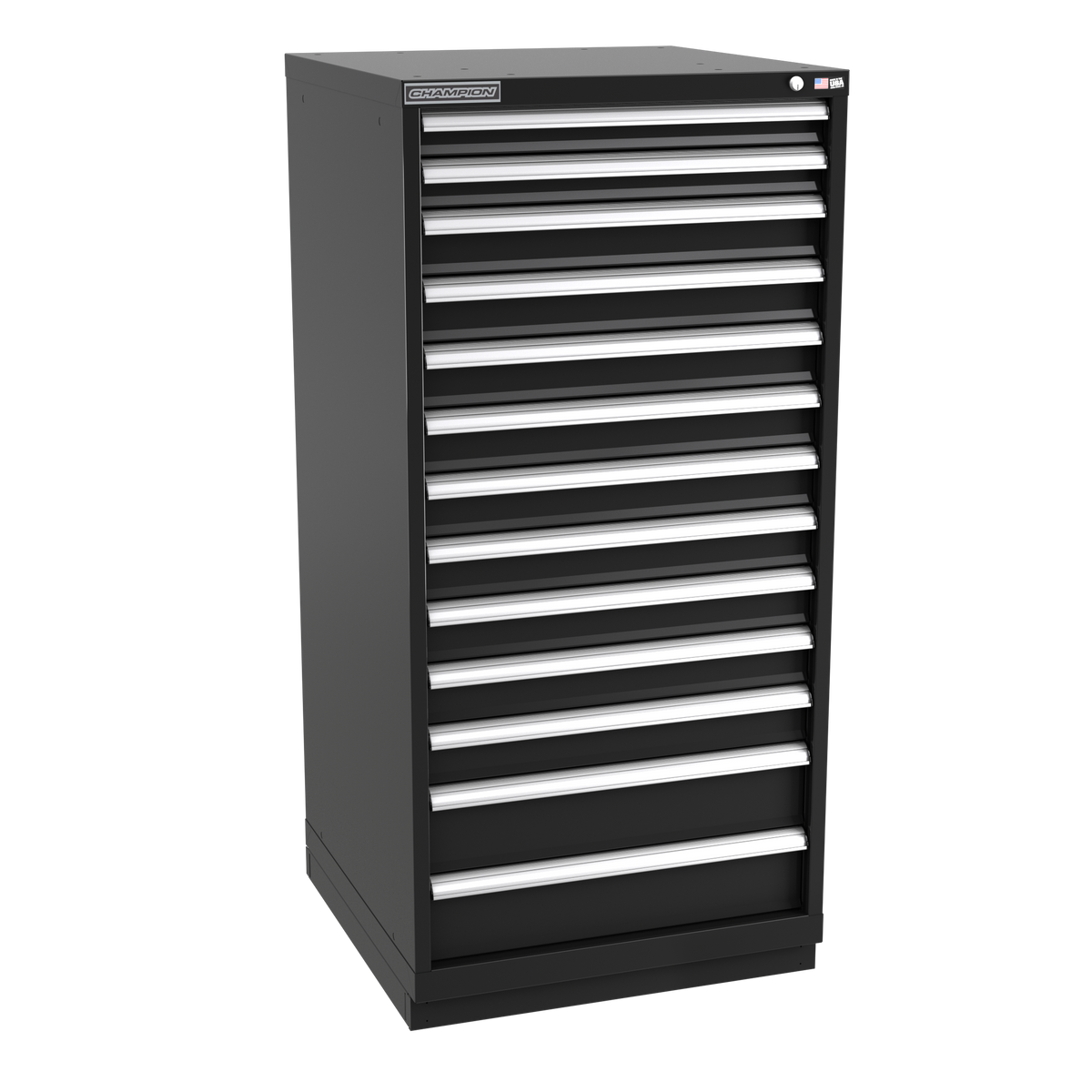 13-Drawer Modular Cabinet SW1301 | 28-1/4"W x 59-1/2"H x 28-1/2"D black