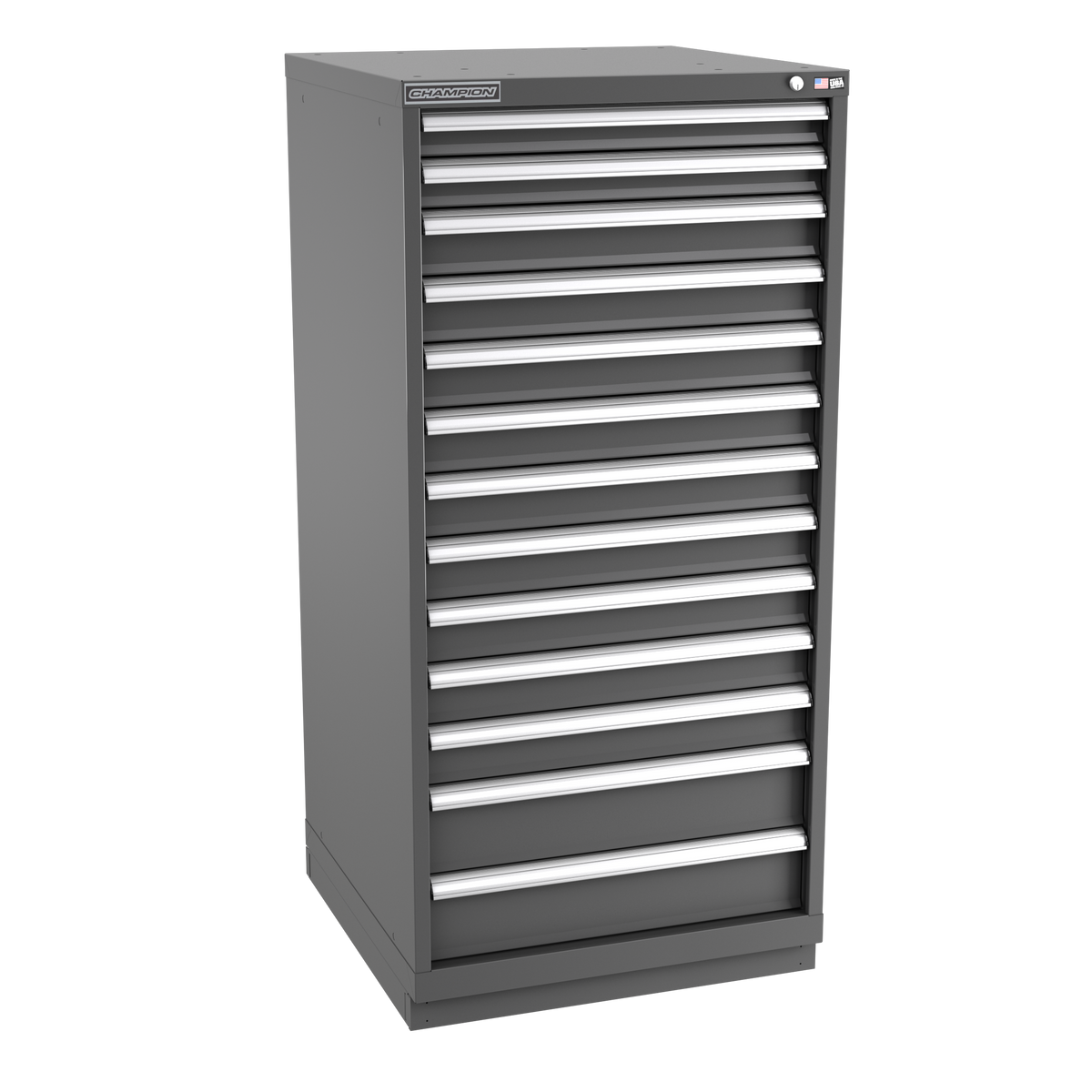 13-Drawer Modular Cabinet SW1301 | 28-1/4"W x 59-1/2"H x 28-1/2"D dark grey