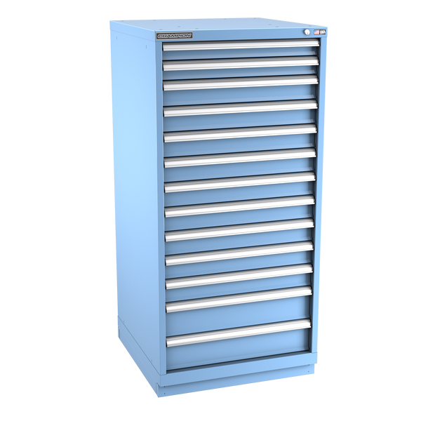 13-Drawer Modular Cabinet SW1301 | 28-1/4"W x 59-1/2"H x 28-1/2"D light blue