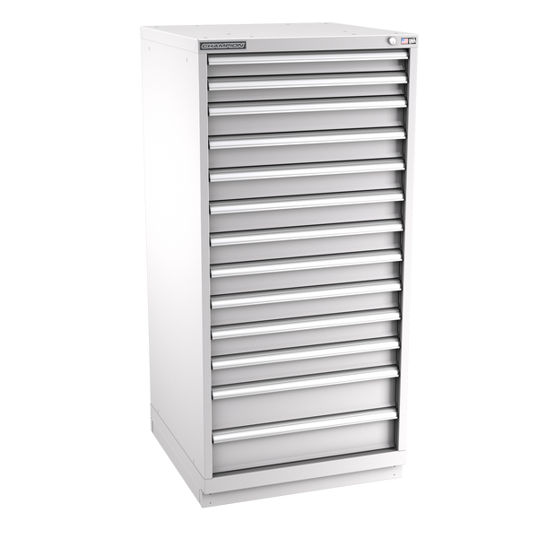 13-Drawer Modular Cabinet SW1301 | 28-1/4"W x 59-1/2"H x 28-1/2"D light grey