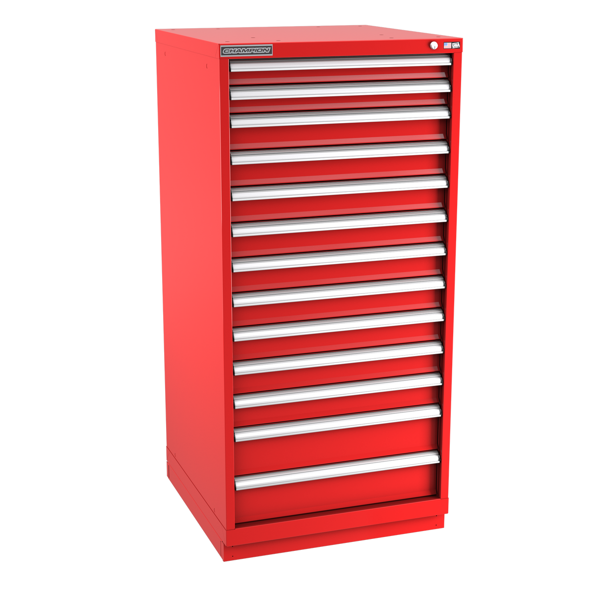 13-Drawer Modular Cabinet SW1301 | 28-1/4"W x 59-1/2"H x 28-1/2"D red