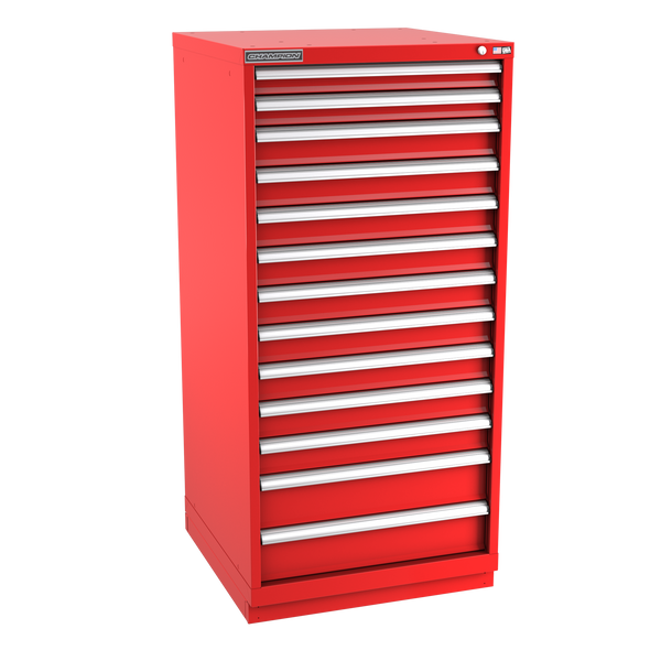 13-Drawer Modular Cabinet SW1301 | 28-1/4"W x 59-1/2"H x 28-1/2"D red