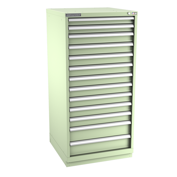 13-Drawer Modular Cabinet SW1301 | 28-1/4"W x 59-1/2"H x 28-1/2"D seafoam green