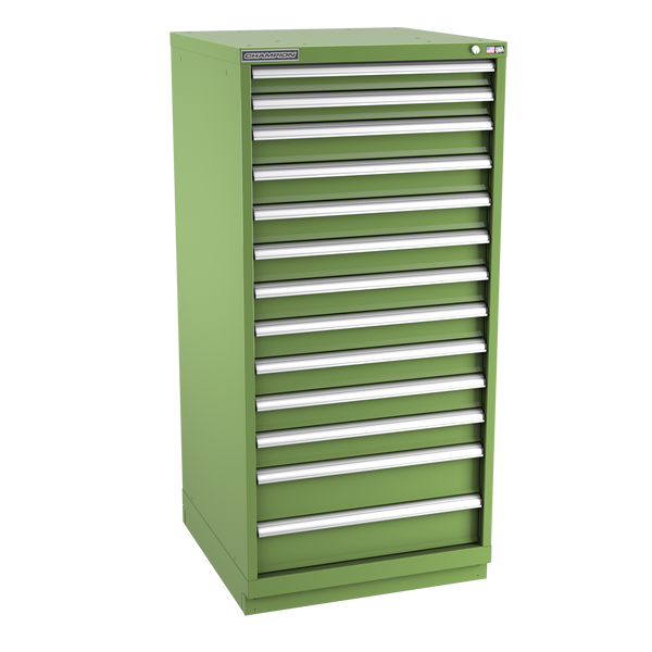 13-Drawer Modular Cabinet SW1301 | 28-1/4"W x 59-1/2"H x 28-1/2"D vista green