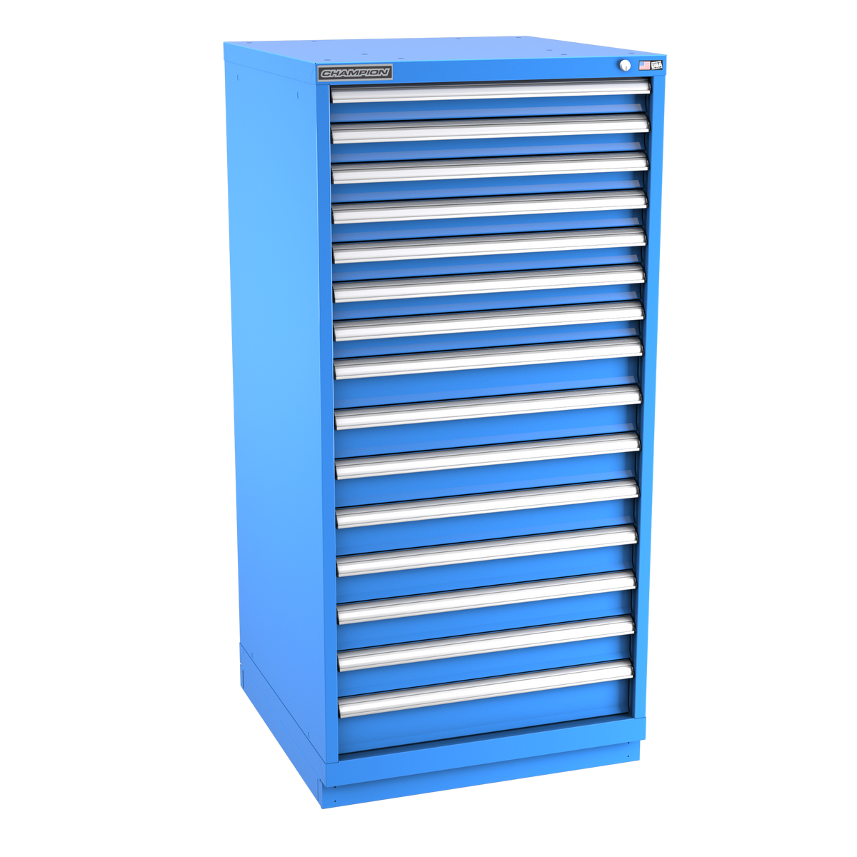 15-Drawer Modular Cabinet SW1501 | 28-1/4"W x 59-1/2"H x 28-1/2"D bright blue