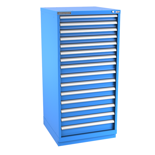 15-Drawer Modular Cabinet SW1501 | 28-1/4"W x 59-1/2"H x 28-1/2"D bright blue