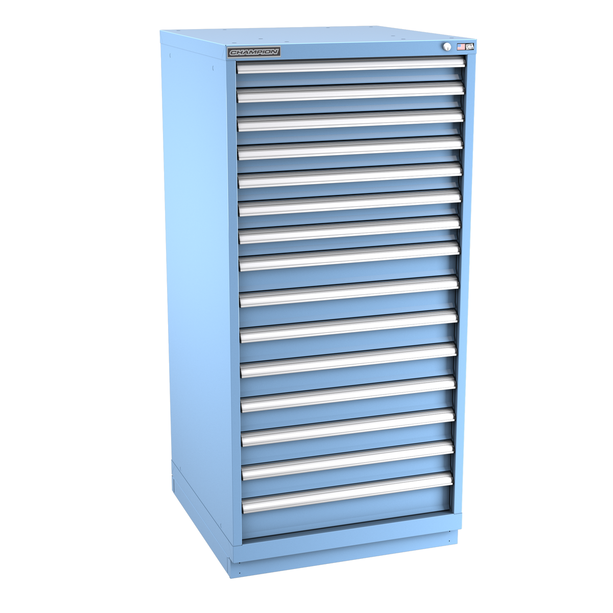 15-Drawer Modular Cabinet SW1501 | 28-1/4"W x 59-1/2"H x 28-1/2"D light blue