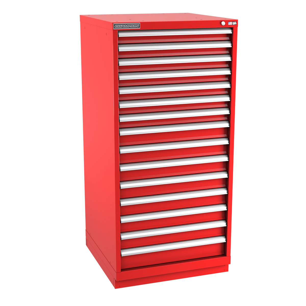 15-Drawer Modular Cabinet SW1501 | 28-1/4"W x 59-1/2"H x 28-1/2"D red