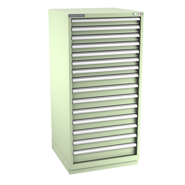 15-Drawer Modular Cabinet SW1501 | 28-1/4"W x 59-1/2"H x 28-1/2"D seafoam green