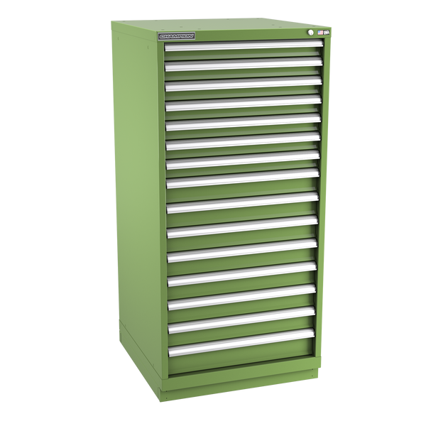 15-Drawer Modular Cabinet SW1501 | 28-1/4"W x 59-1/2"H x 28-1/2"D vista green