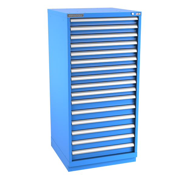 16-Drawer Modular Cabinet SW1601 | 28-1/4"W x 59-1/2"H x 28-1/2"D bright blue