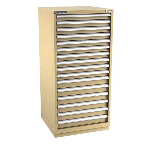 16-Drawer Modular Cabinet SW1601 | 28-1/4"W x 59-1/2"H x 28-1/2"D beige