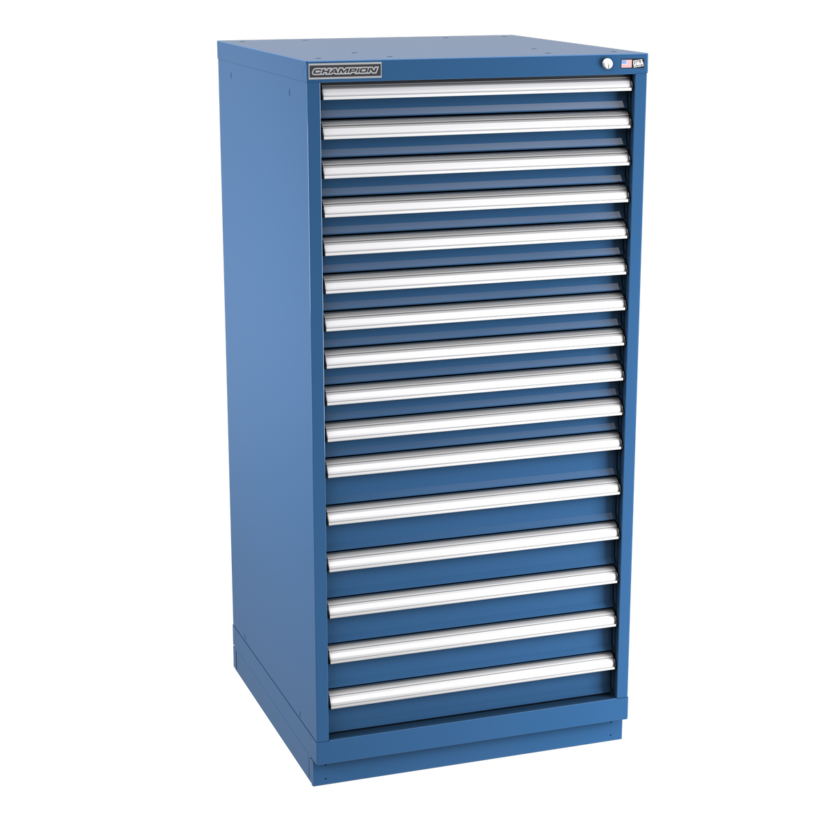 16-Drawer Modular Cabinet SW1601 | 28-1/4"W x 59-1/2"H x 28-1/2"D dark blue