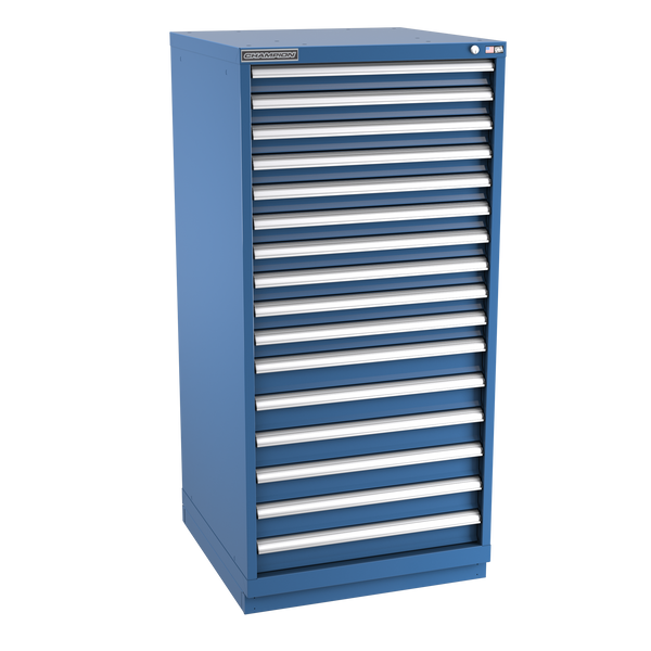 16-Drawer Modular Cabinet SW1601 | 28-1/4"W x 59-1/2"H x 28-1/2"D dark blue