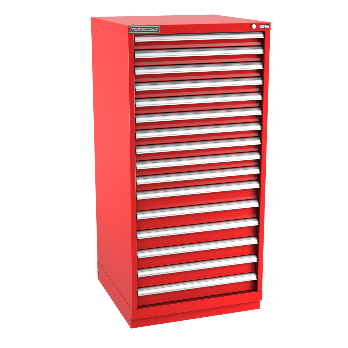 16-Drawer Modular Cabinet SW1601 | 28-1/4"W x 59-1/2"H x 28-1/2"D red