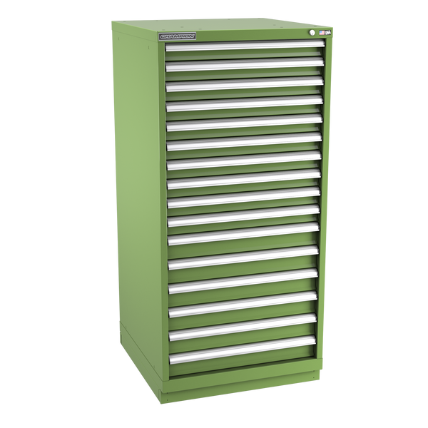 16-Drawer Modular Cabinet SW1601 | 28-1/4"W x 59-1/2"H x 28-1/2"D vista green