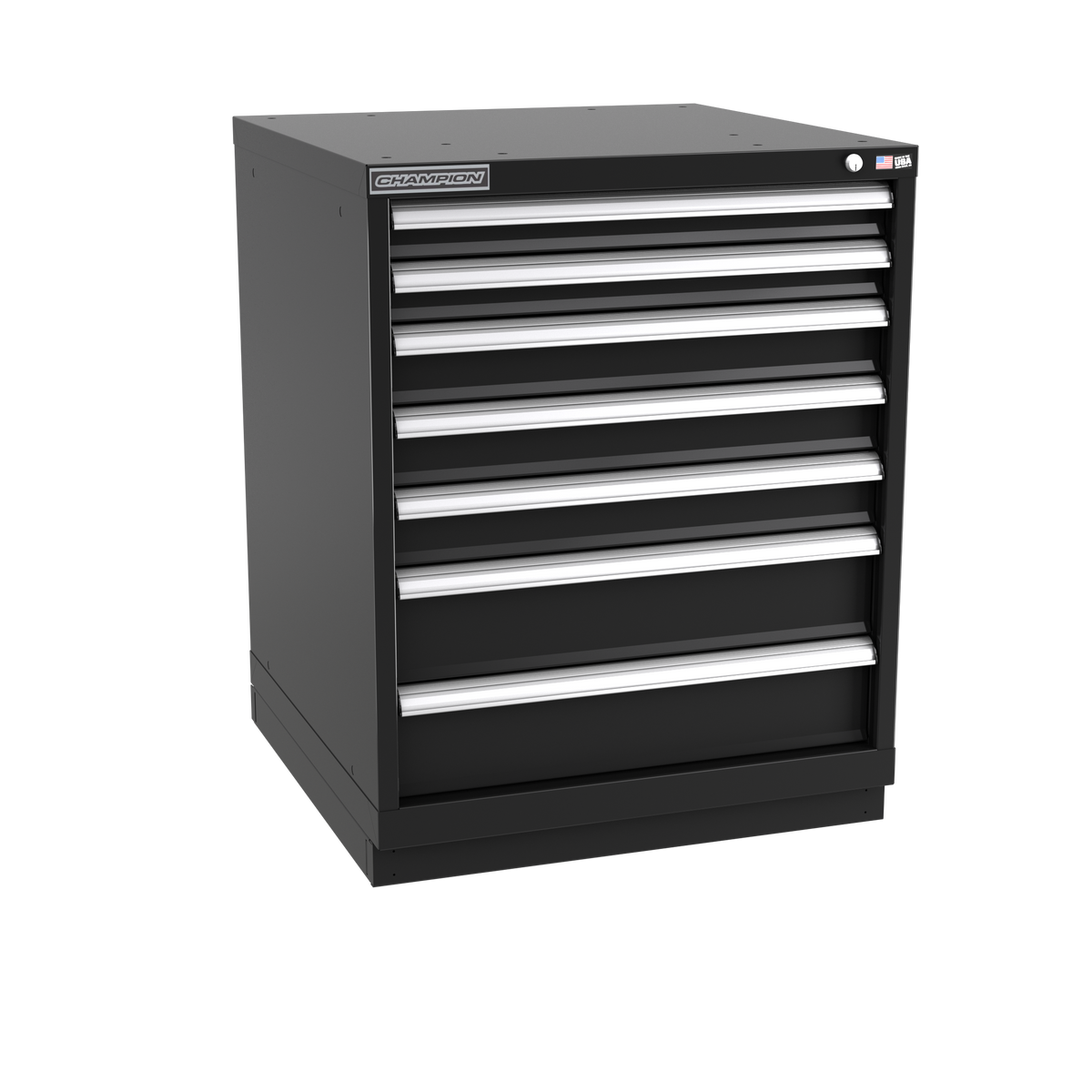 7-Drawer Modular Cabinet SWS0702 | 28-1/4"W x 35-7/8"H x 28-1/2"D black