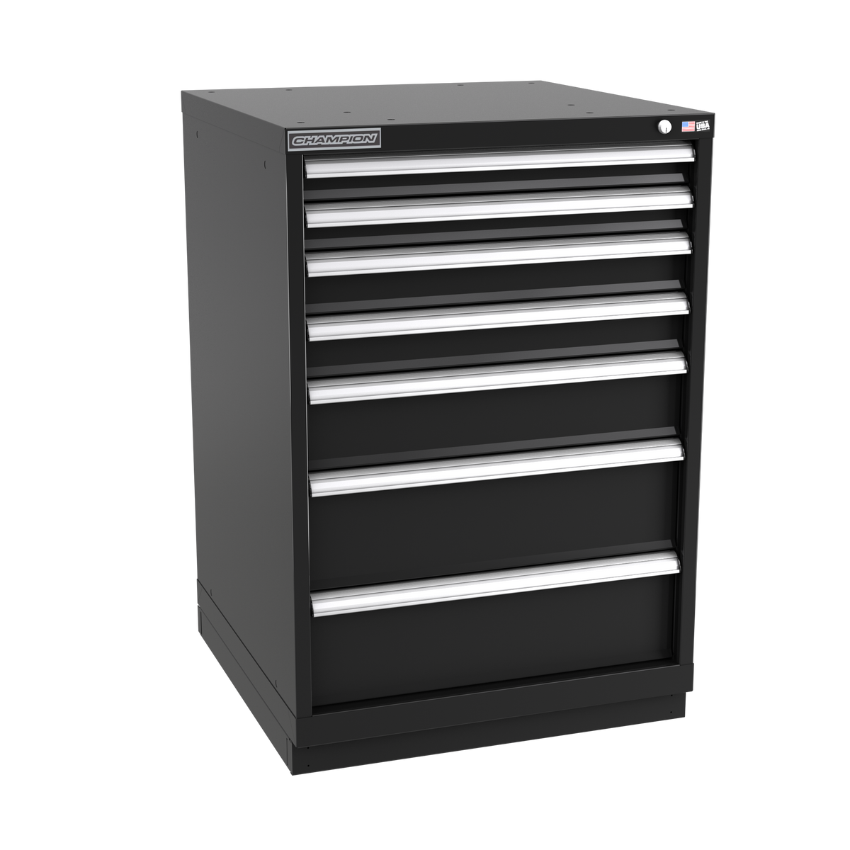 7-Drawer Modular Cabinet SWS0701 | 28-1/4"W x 41-3/4"H x 28-1/2"D black