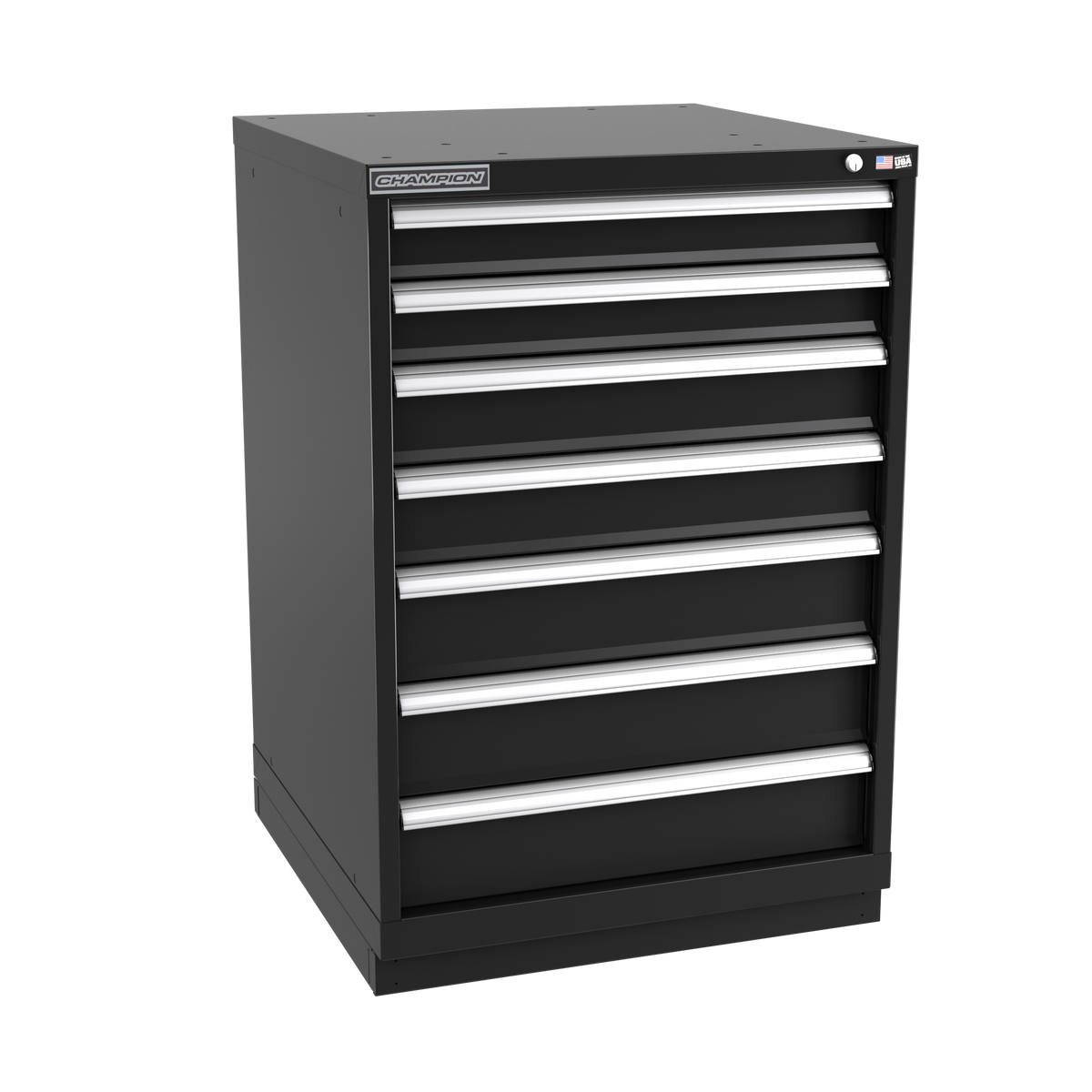 7-Drawer Modular Cabinet SWS0702 | 28-1/4"W x 41-3/4"H x 28-1/2"D black