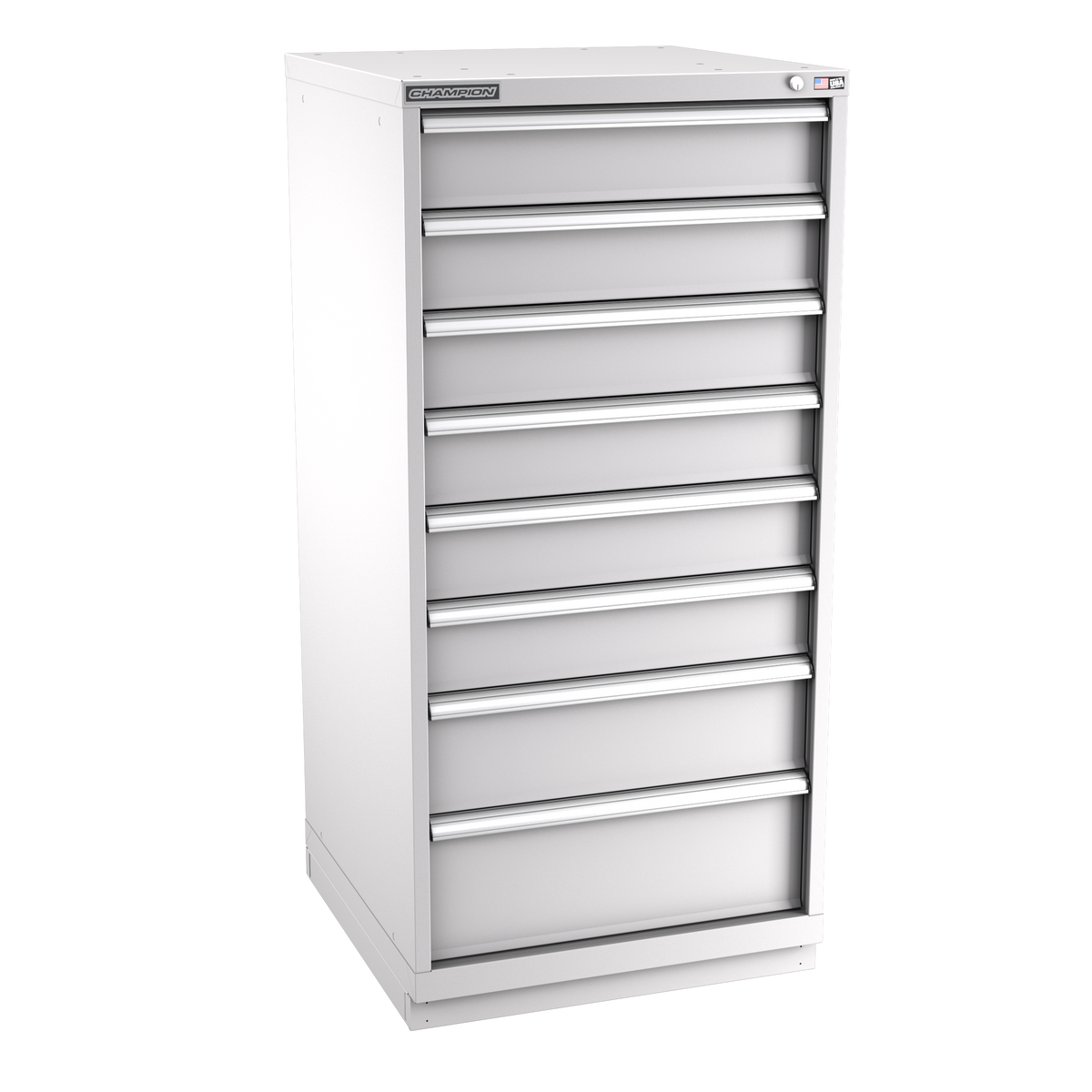 8-Drawer Modular Cabinet SWS0801 | 28-1/4"W x 59-1/2"H x 28-1/2"D light grey