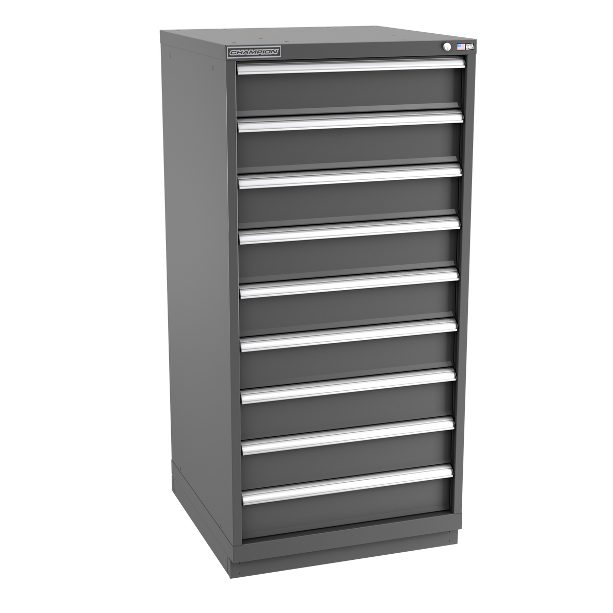 9-Drawer Modular Cabinet SWS0901 | 28-1/4"W x 59-1/2"H x 28-1/2"D dark grey