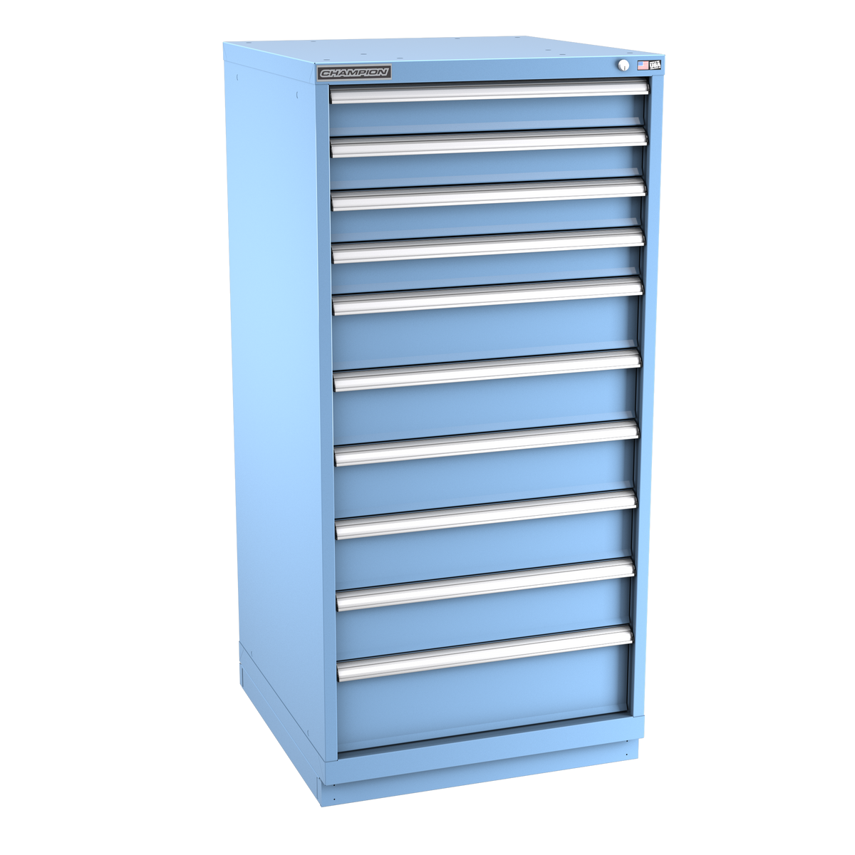 10-Drawer Modular Cabinet SWS1001 | 28-1/4"W x 59-1/2"H x 28-1/2"D light blue