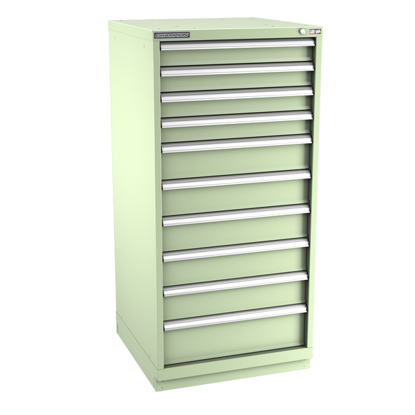 10-Drawer Modular Cabinet SWS1001 | 28-1/4"W x 59-1/2"H x 28-1/2"D seafoam green