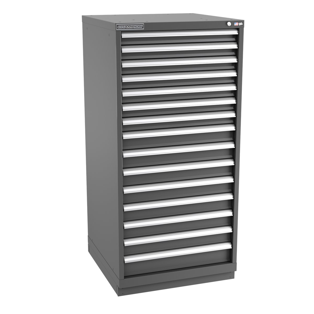 15-Drawer Modular Cabinet SWS1501 | 28-1/4"W x 59-1/2"H x 28-1/2"D dark grey